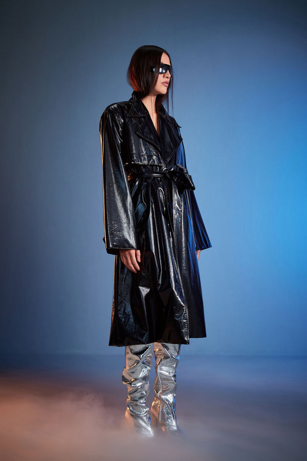 Cilvr - Liquid Leather Trench Coat - Elahe