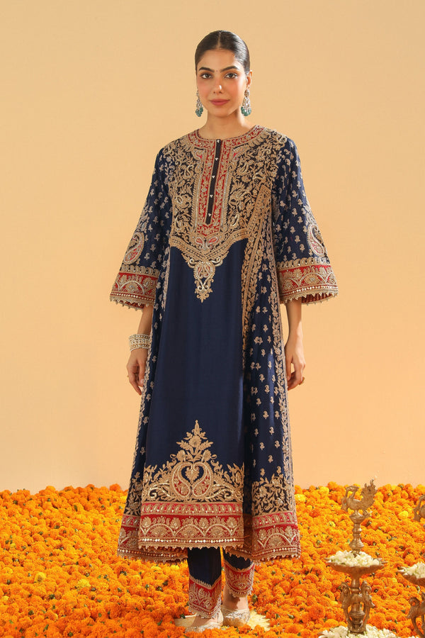 Berry Blue Zeenath Kurta Set main image 1