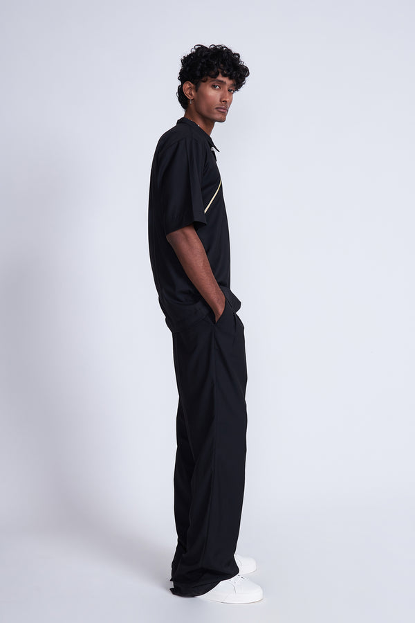 Advait - Kuro Cross Zip Shirt - Elahe