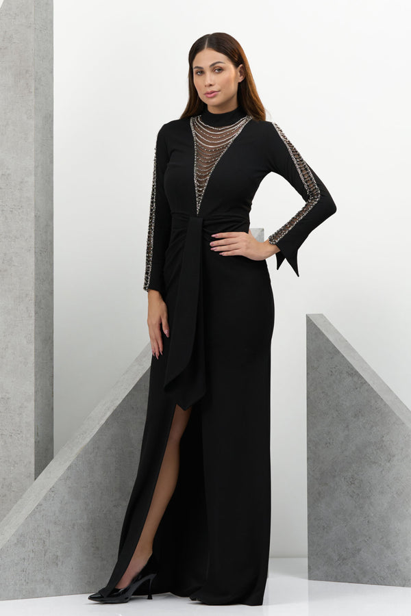 heripto Paddington Long Dress black