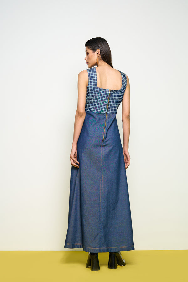 denim maxi dress online india Pooja Rajgarhia Gupta