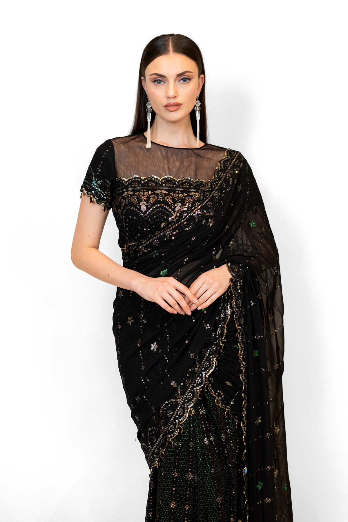 Black Sairaa Sari  Set