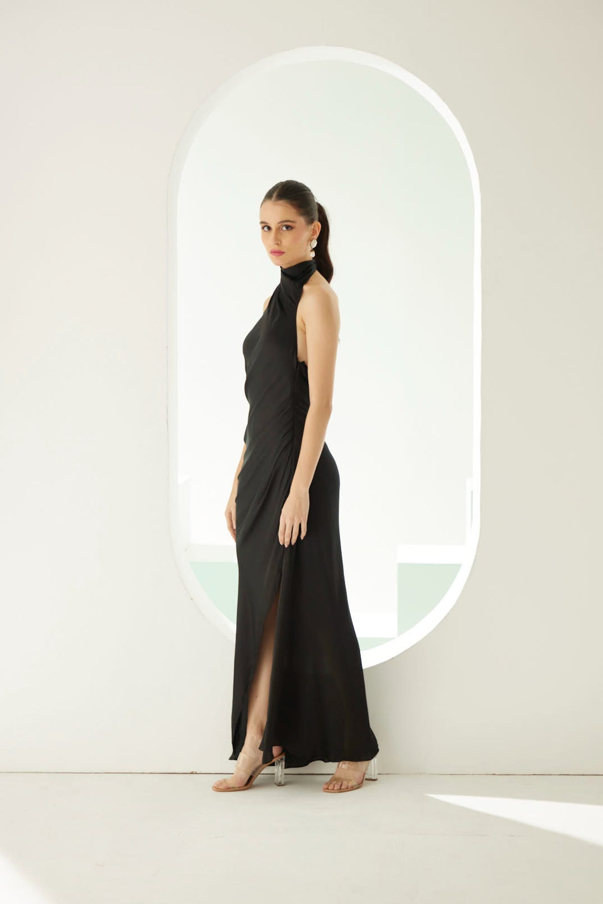 Black Halter Maxi Dress