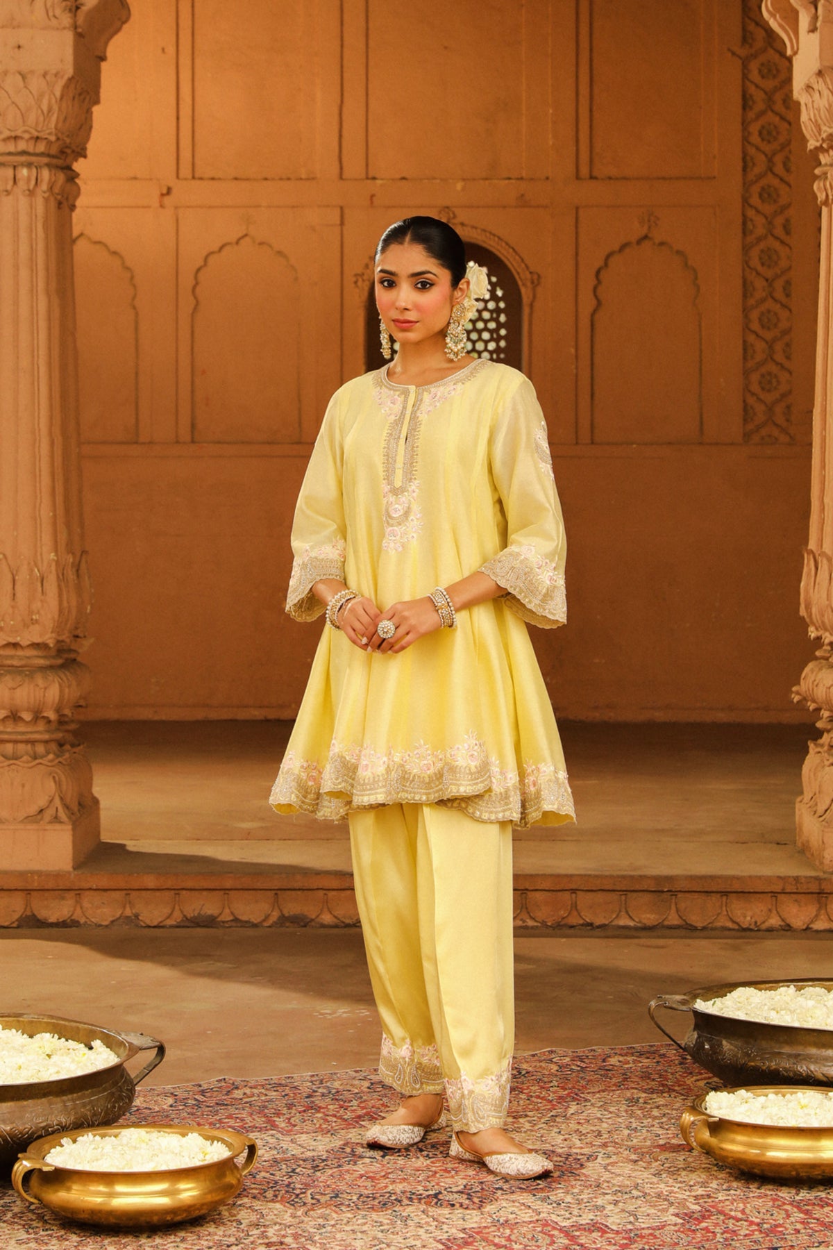 Lemon Yellow Faria Kurta Set