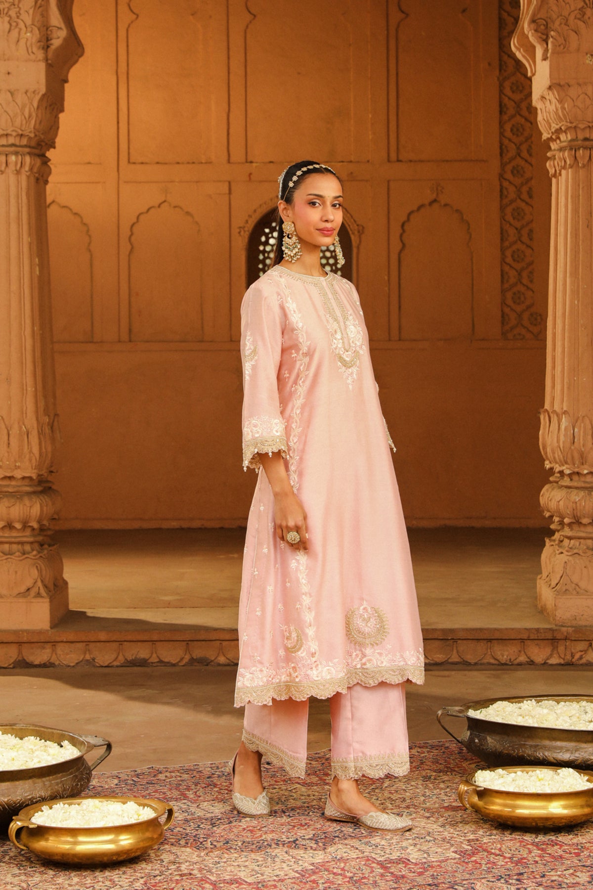 Blush Pink Yasna Kurta Set