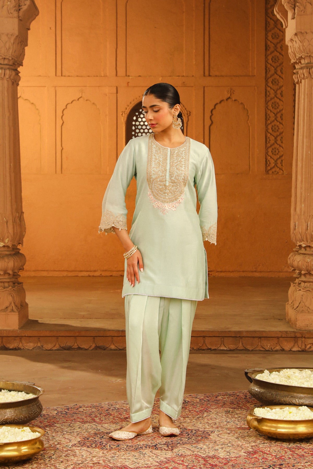 Misty Green Arisa Kurta Set