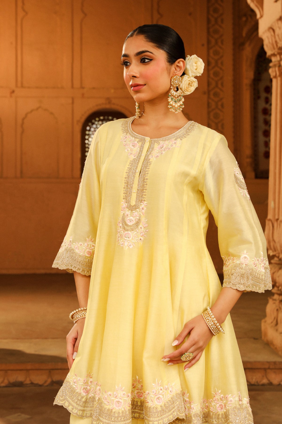 Lemon Yellow Faria Kurta Set