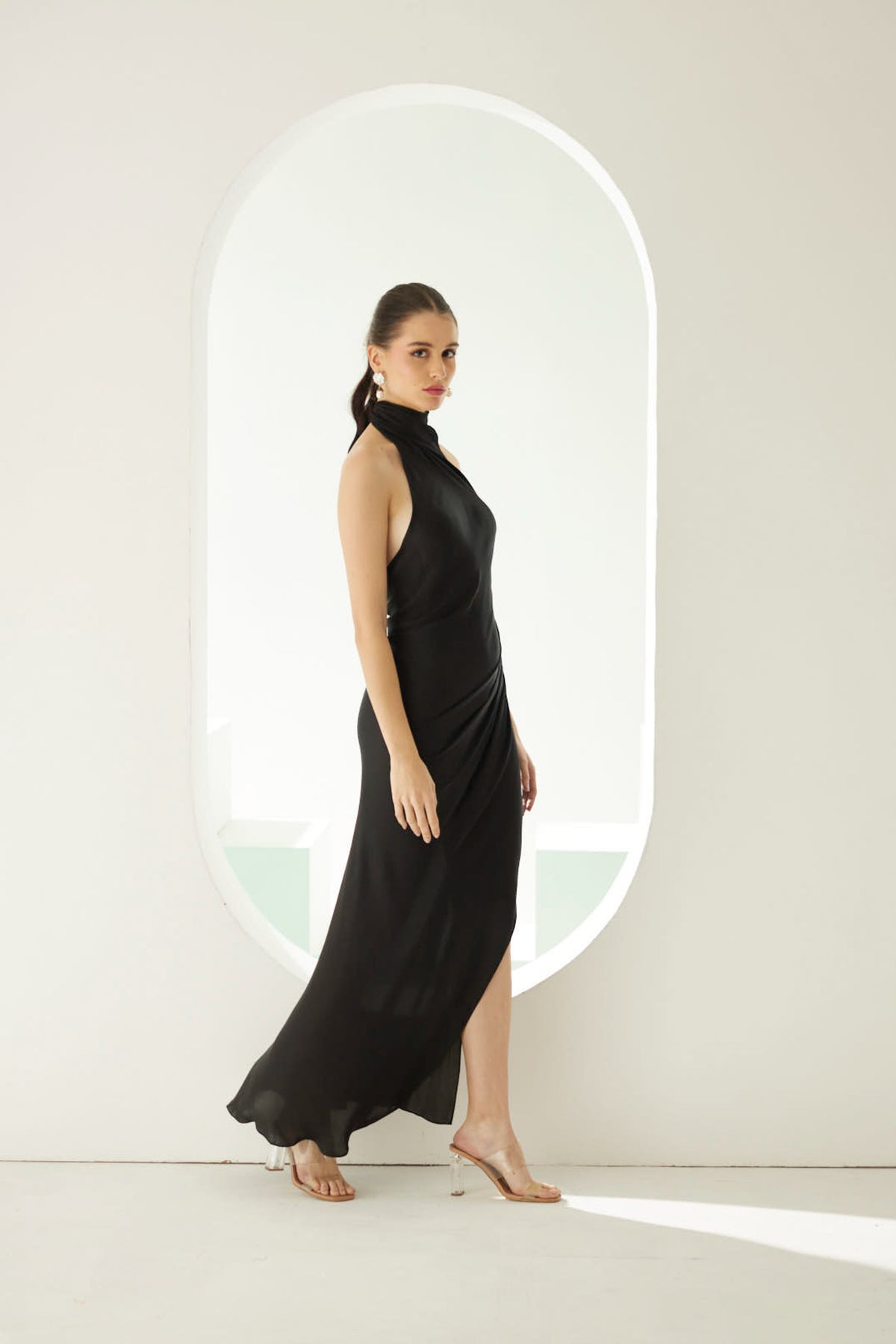 Black Halter Maxi Dress