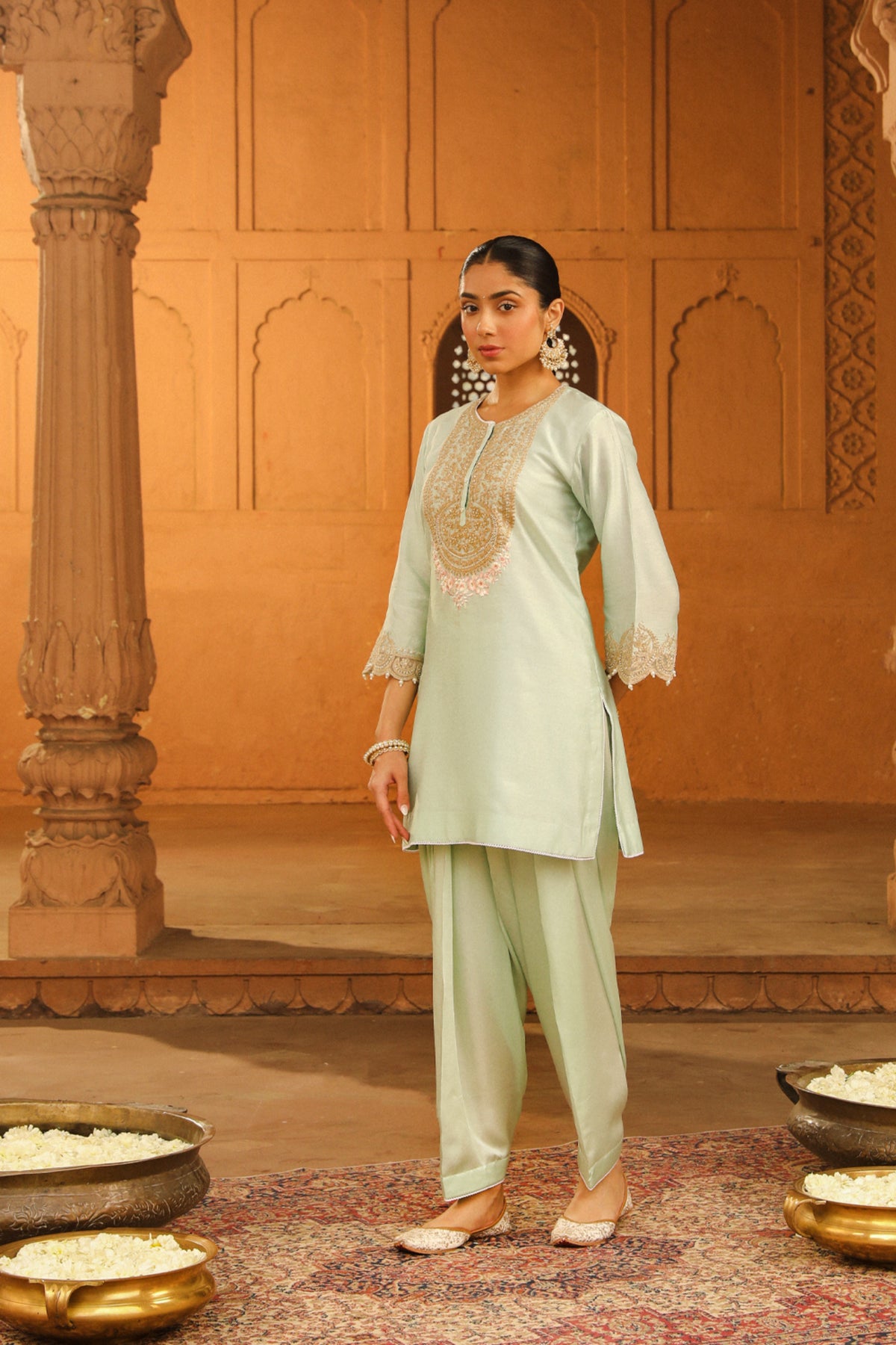 Misty Green Arisa Kurta Set