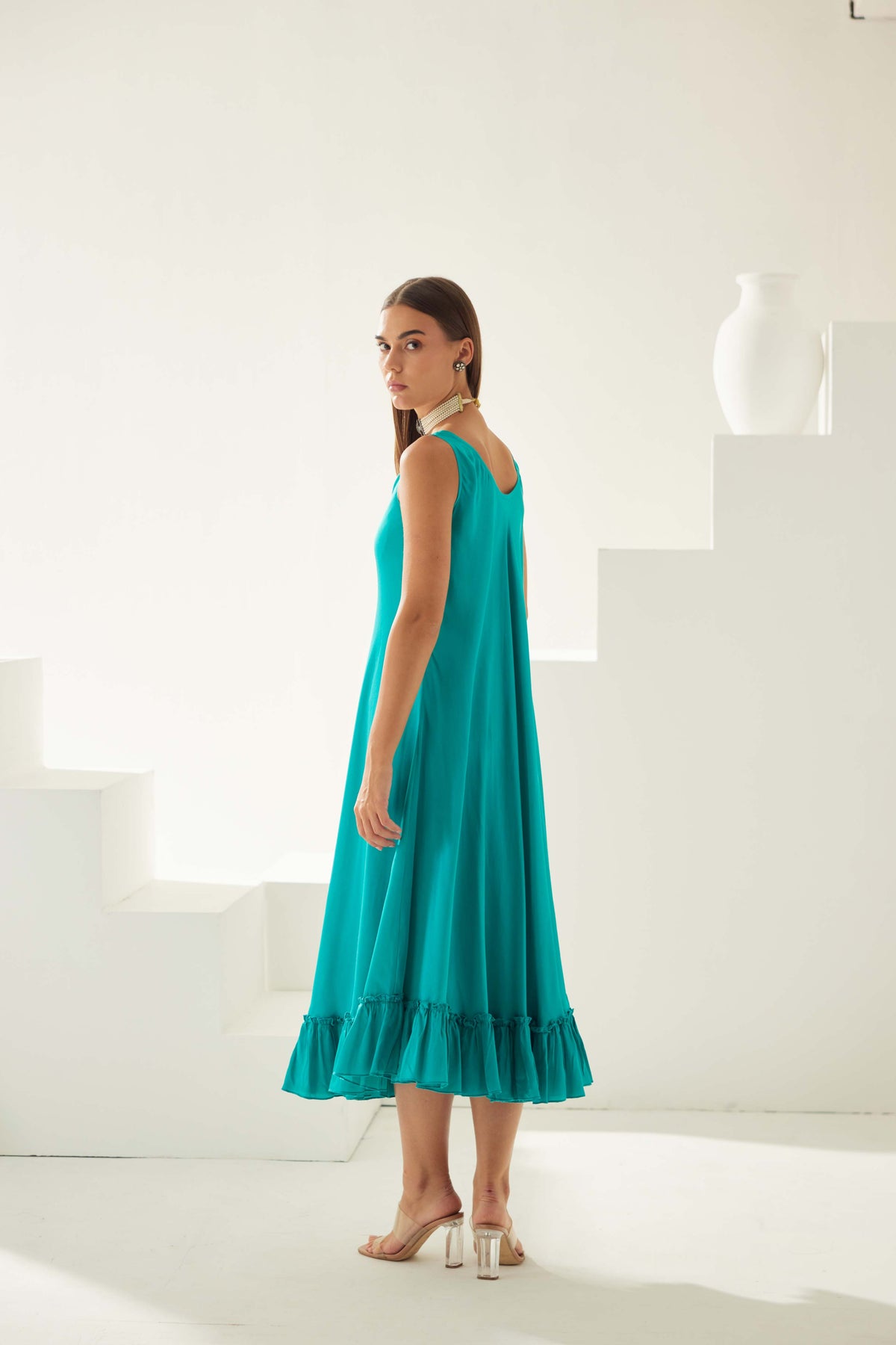 Turquoise Midi Dress