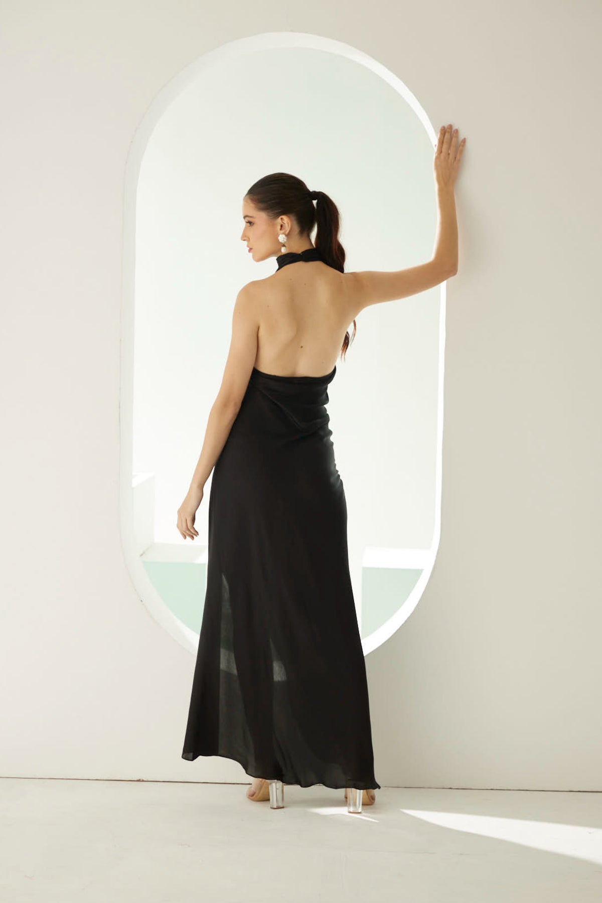 Black Halter Maxi Dress