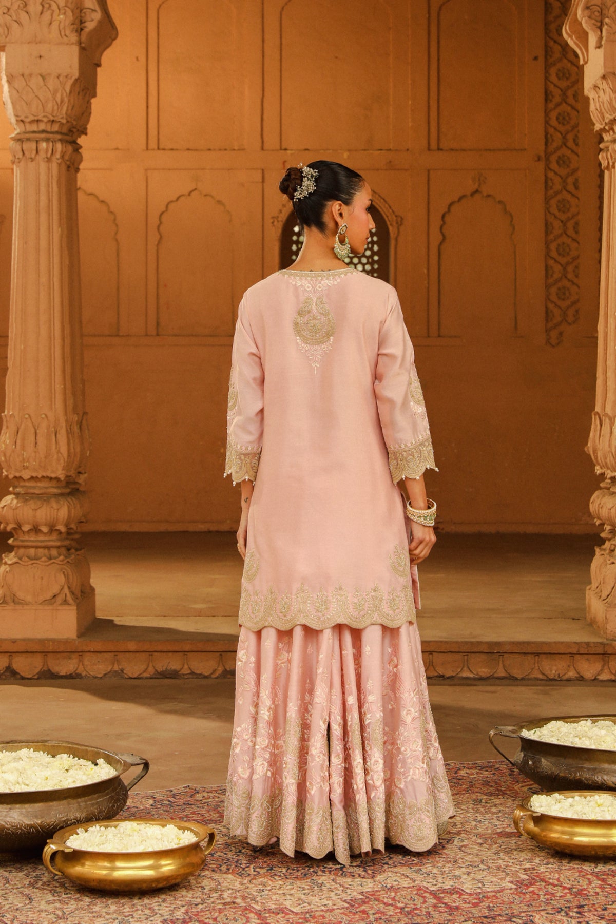 Blush Pink Ayda Sharara Set