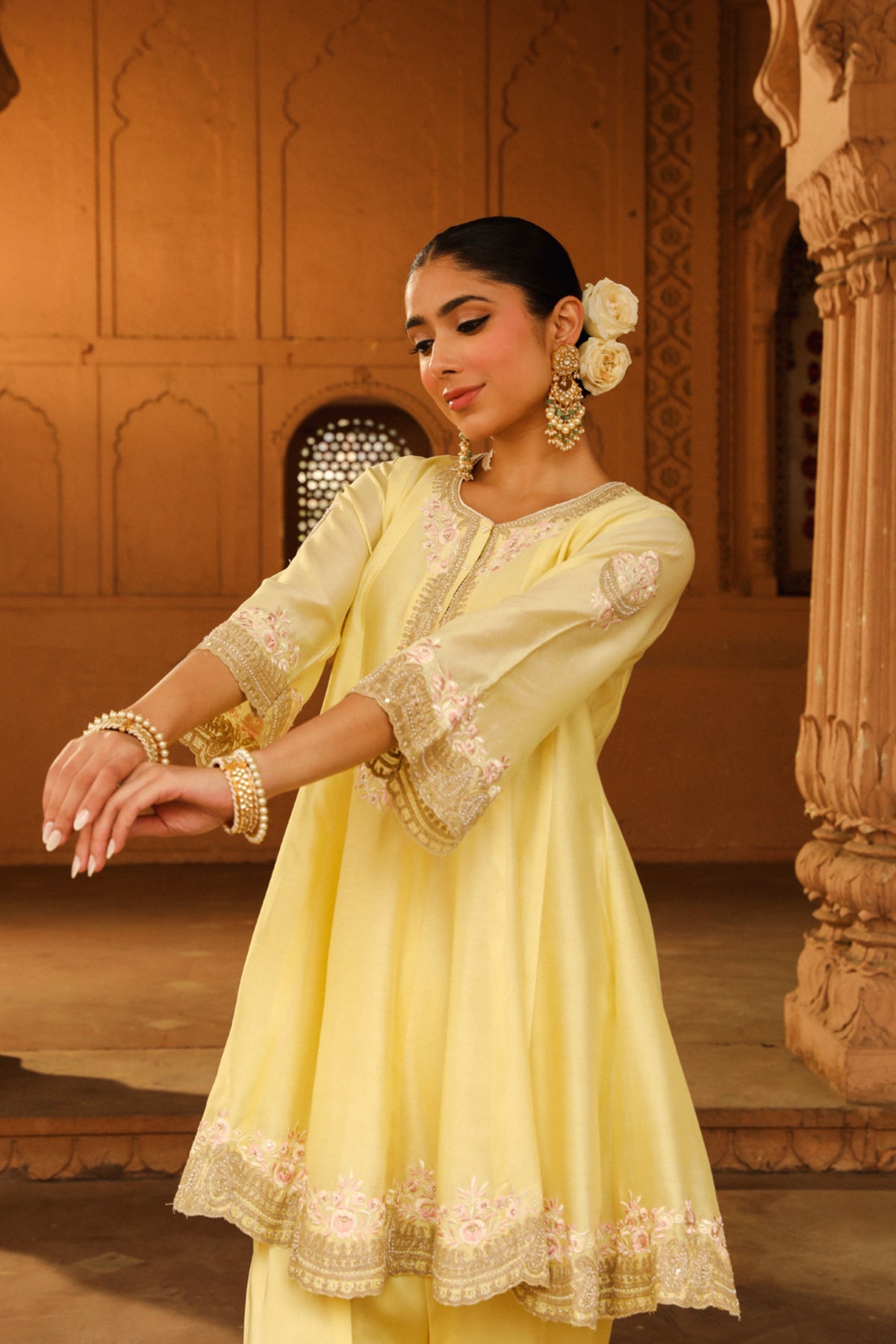 Lemon Yellow Faria Kurta Set