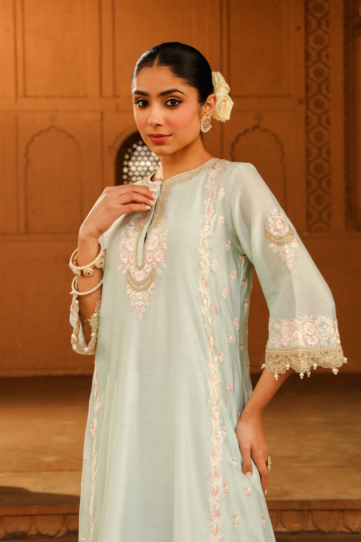 Misty Green Yasna Kurta Set