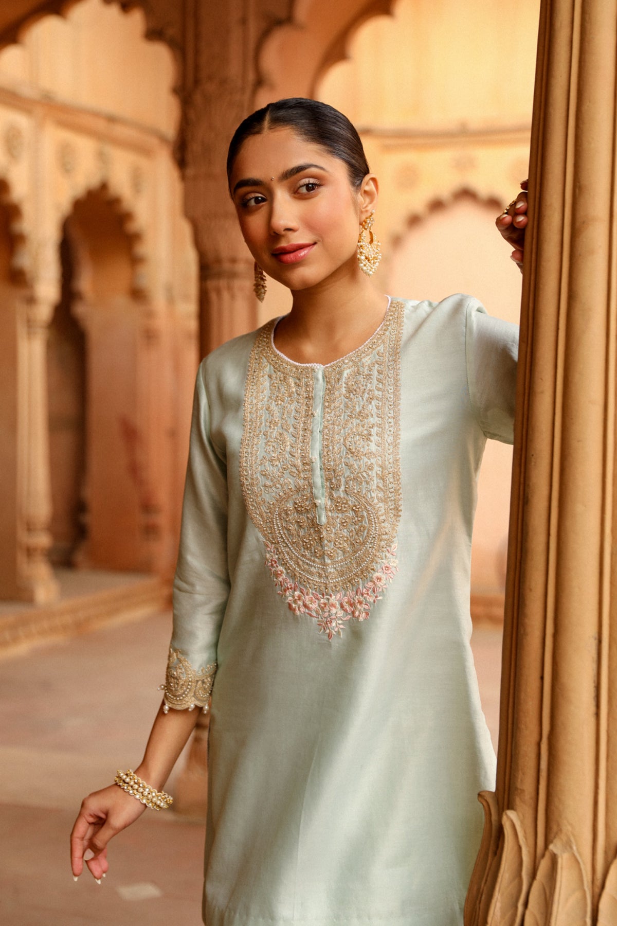 Misty Green Arisa Kurta Set