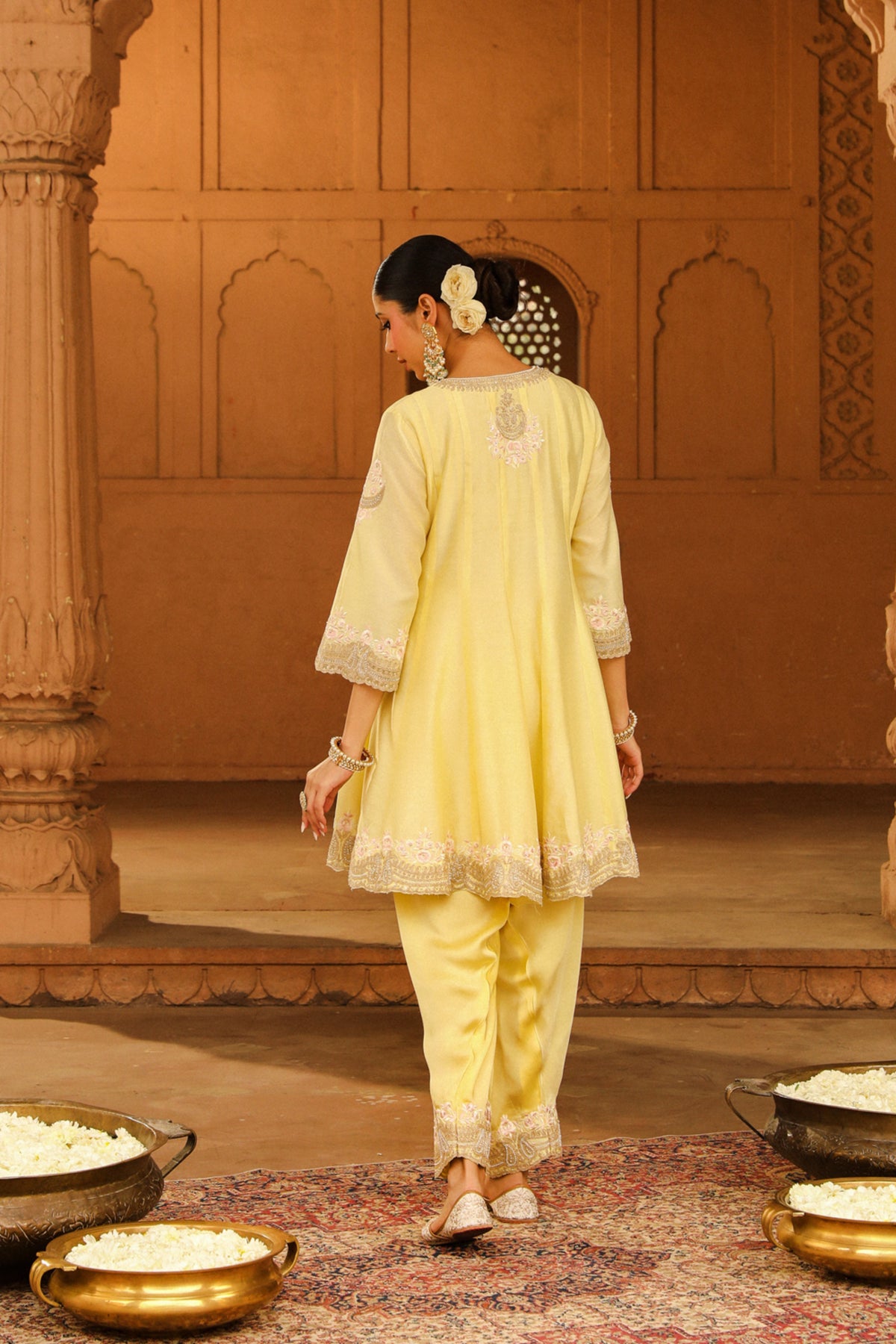 Lemon Yellow Faria Kurta Set