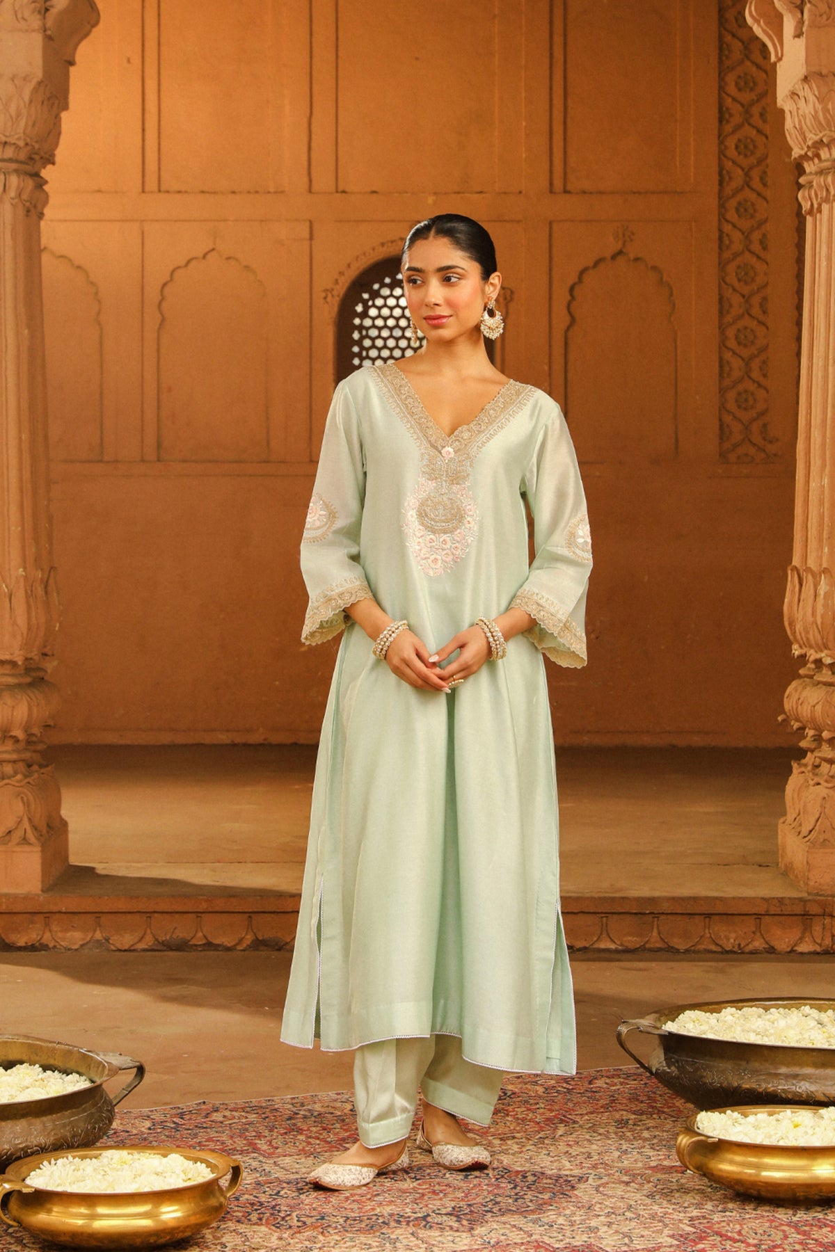 Misty Green Sanvi Kurta Set