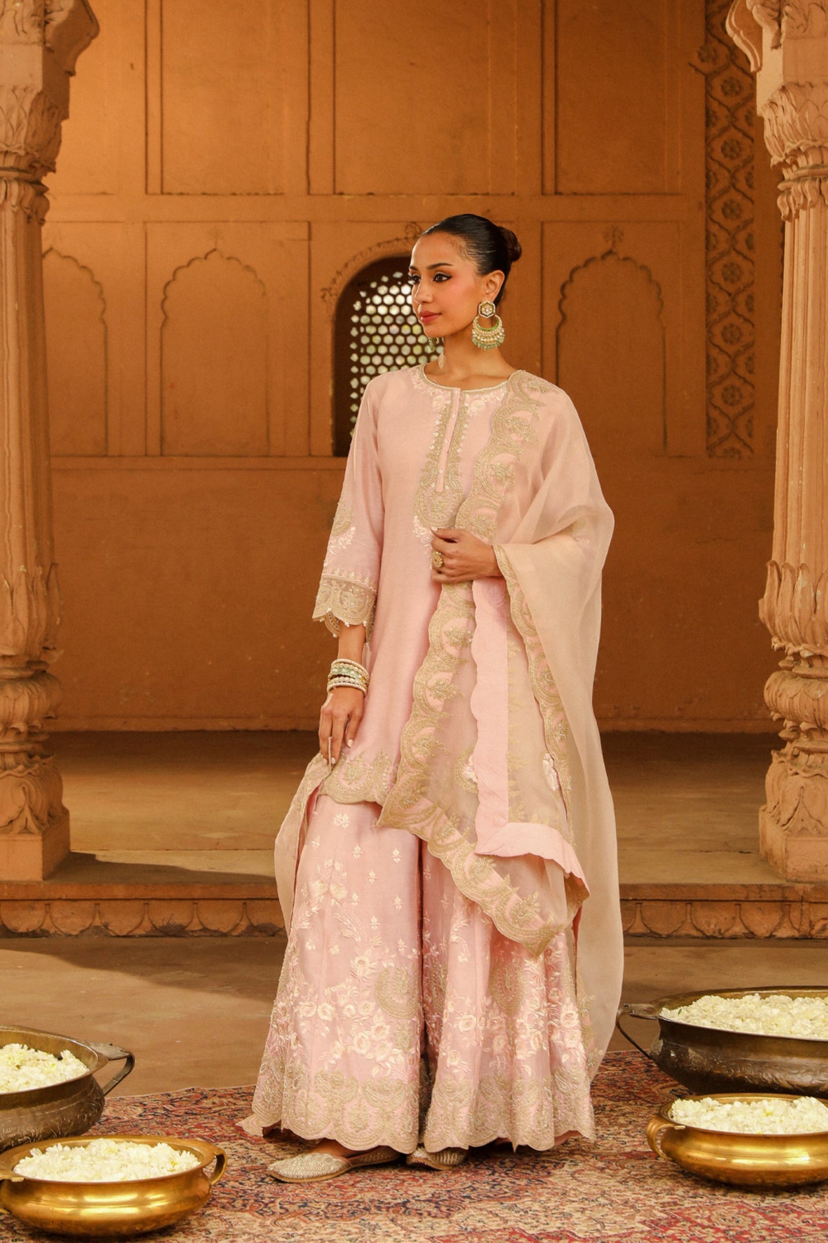 Blush Pink Ayda Sharara Set