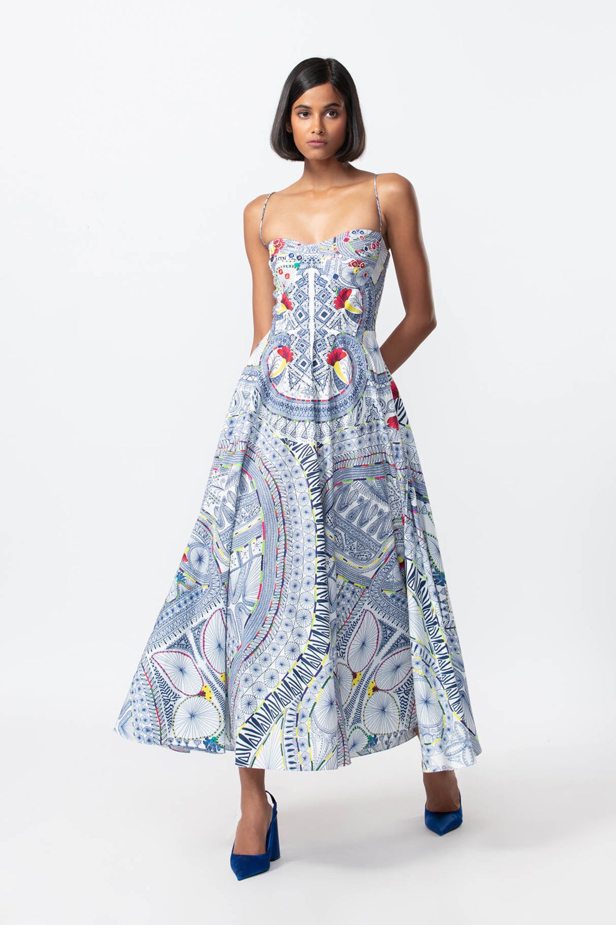 Abstract Print Summer Dress