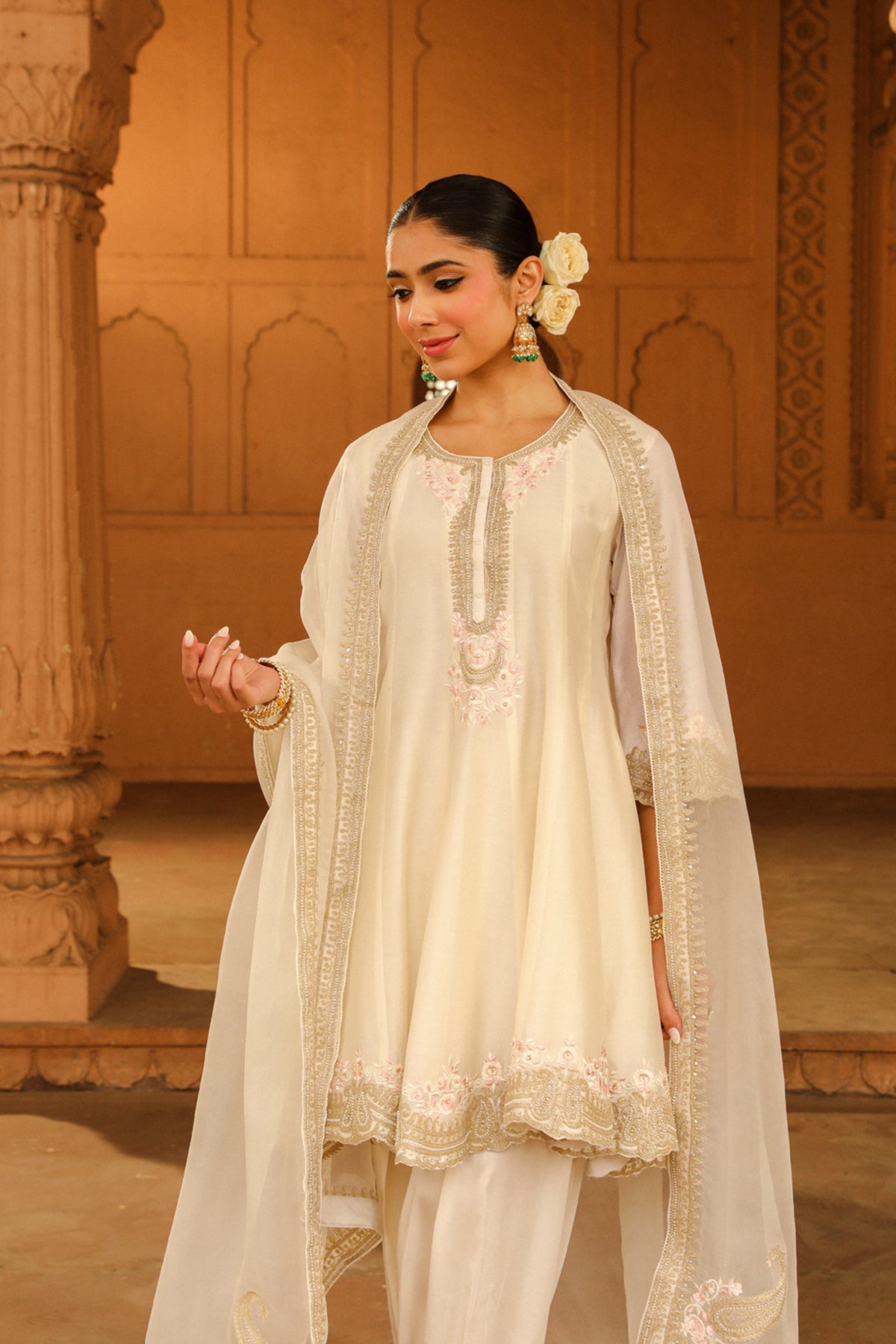 Daisy Ivory Faria Kurta Set