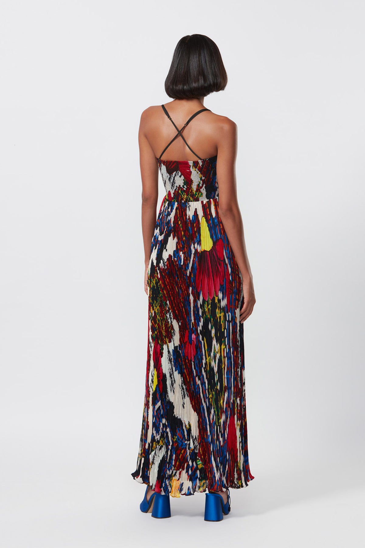 Micro Pleated Maxi Dress