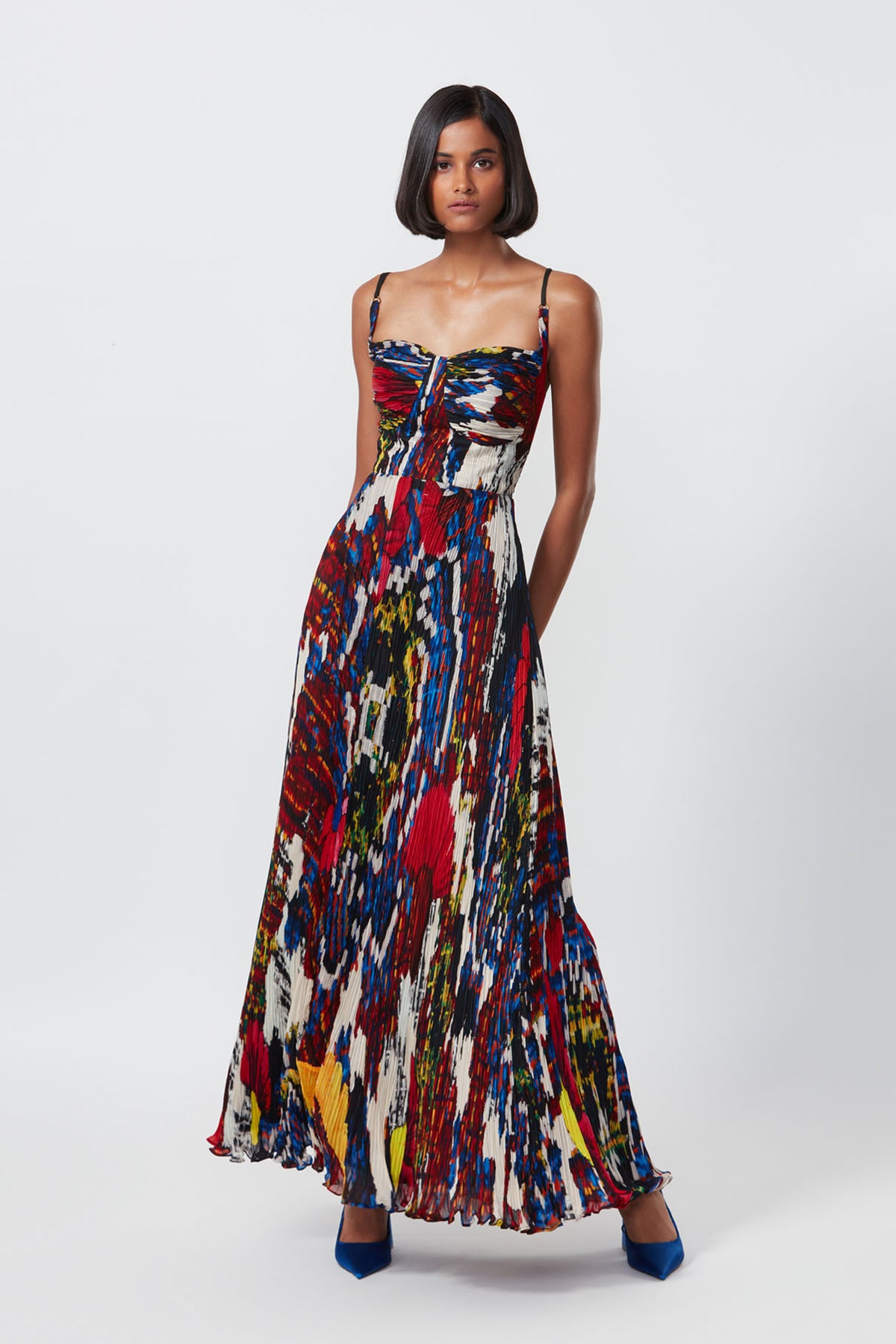 Micro Pleated Maxi Dress