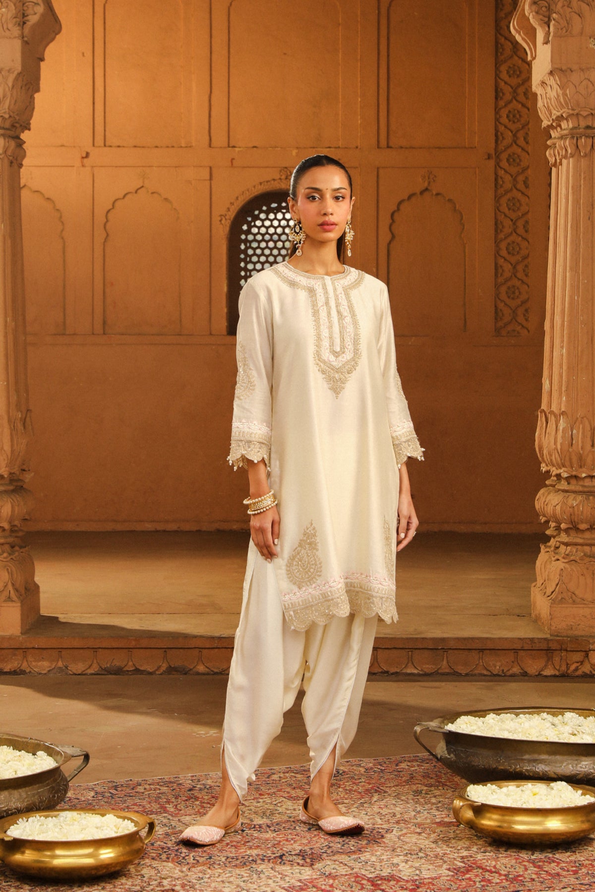 Daisy Ivory Anika Kurta Set