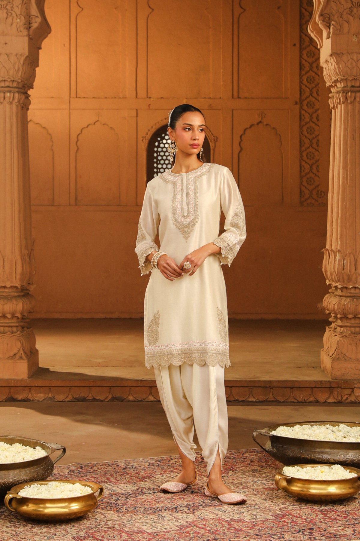 Daisy Ivory Anika Kurta Set