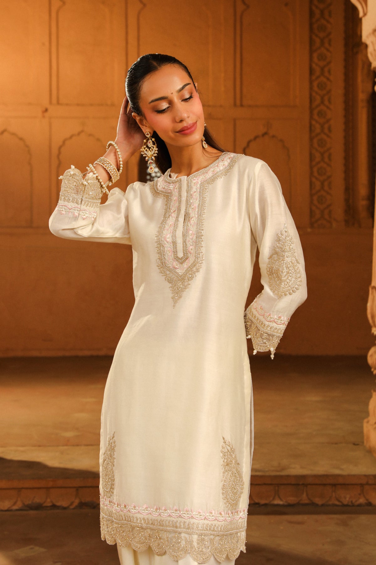 Daisy Ivory Anika Kurta Set