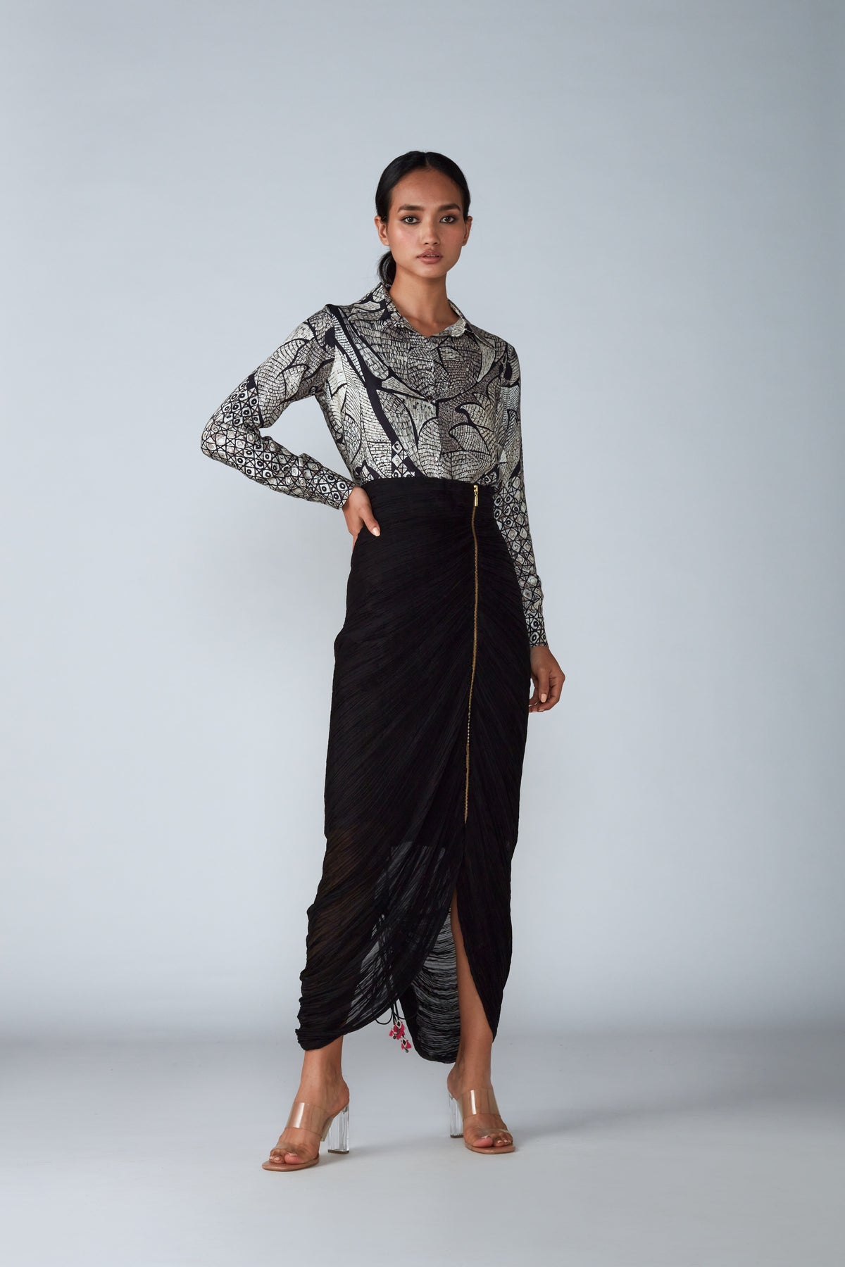 Micro Pleated Skirt Set
