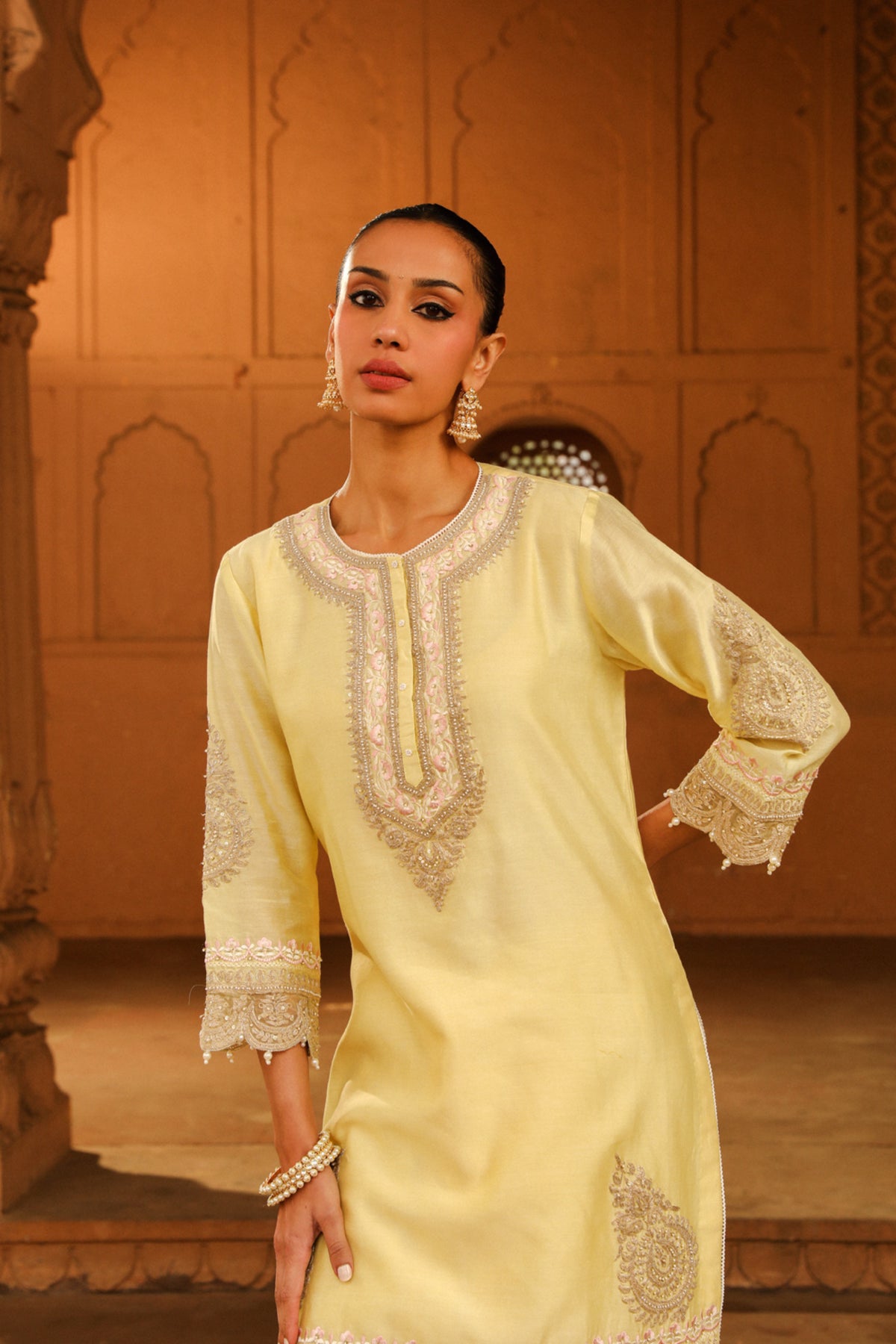 Lemon Yellow Anika Kurta Set