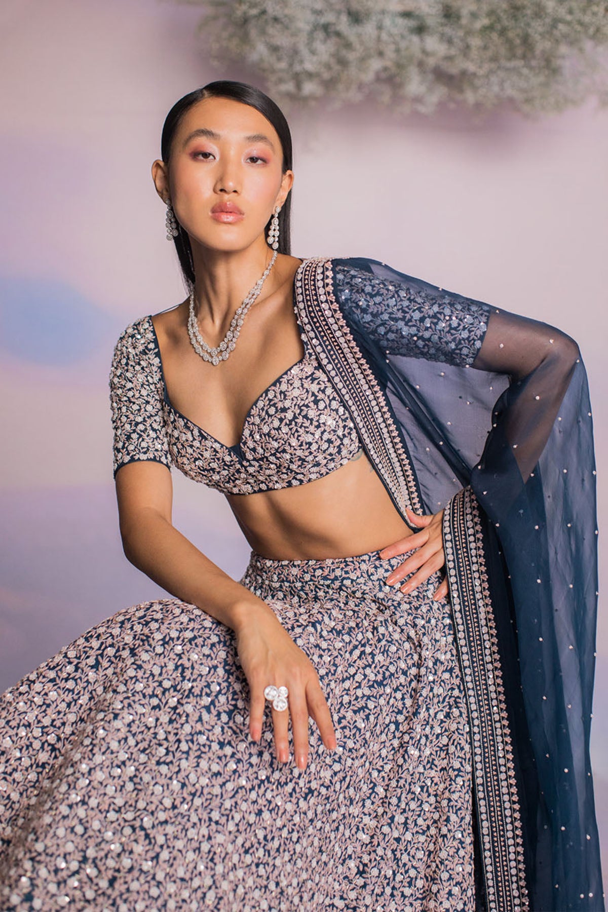 Night Sky Lehenga Set
