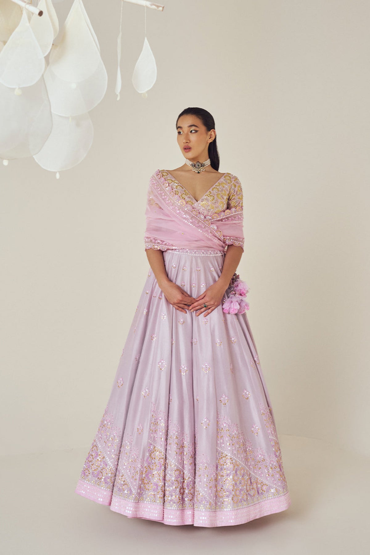 Lavender Lehenga Set