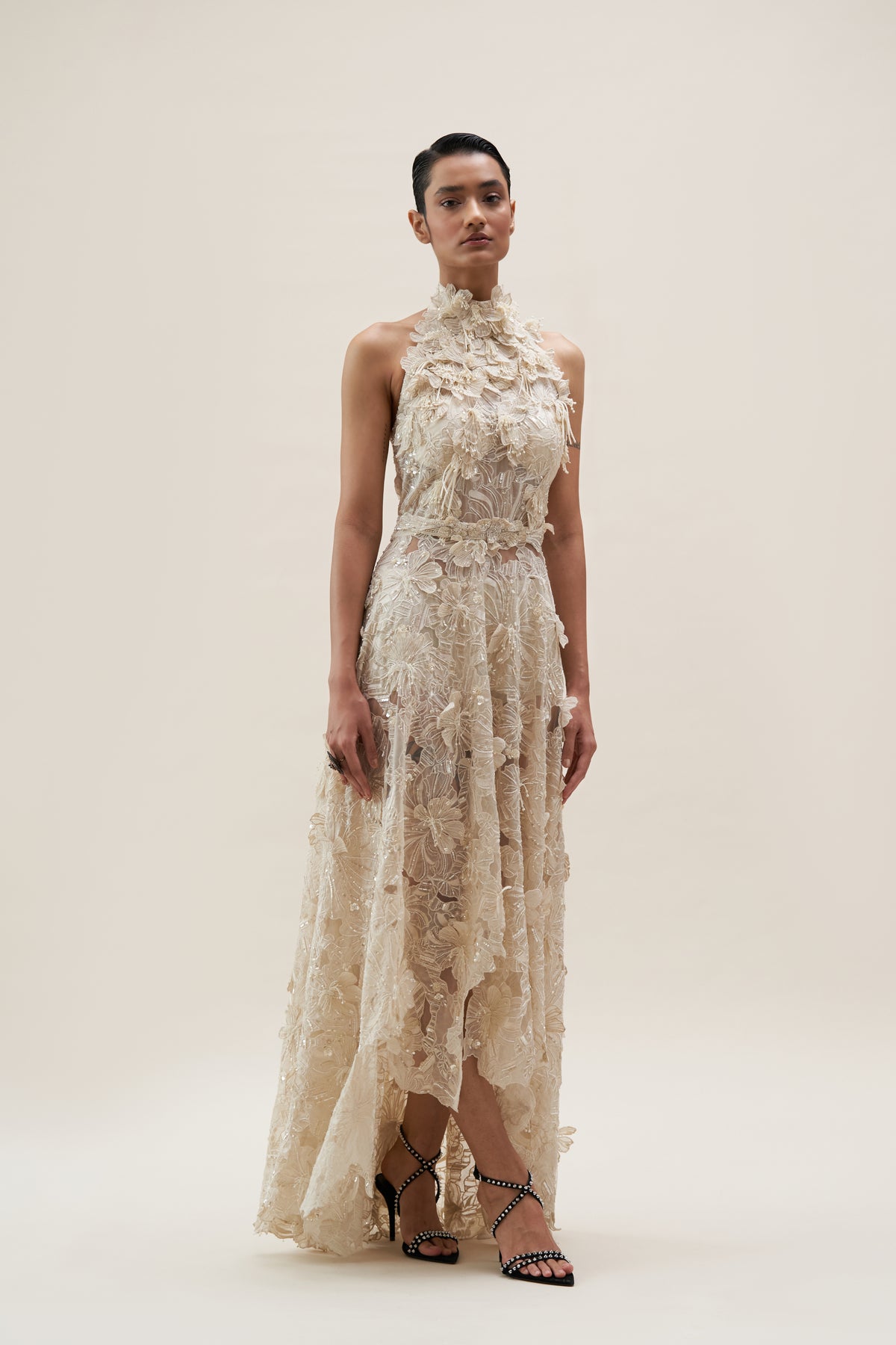 Ivory Hibiscus Bloom Dress