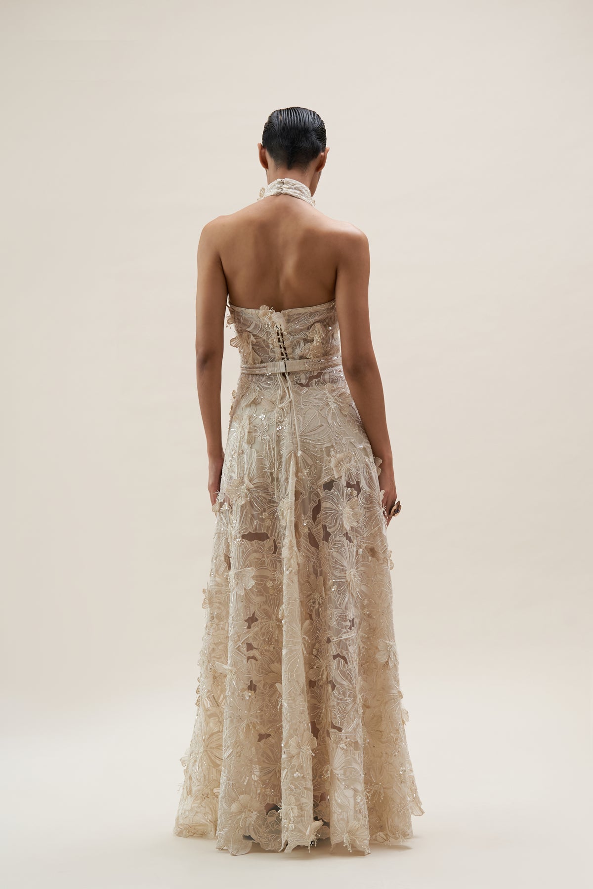 Ivory Hibiscus Bloom Dress
