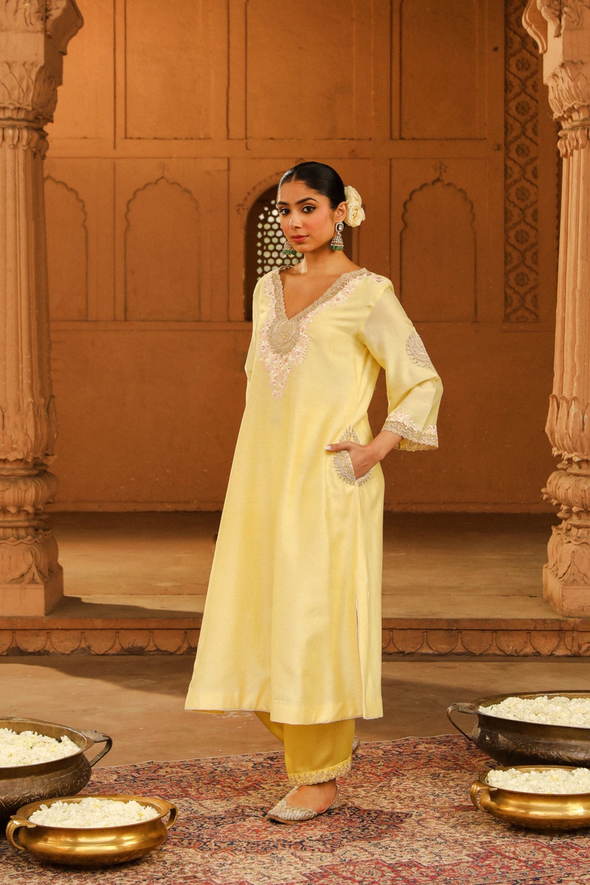 Lemon Yellow Akira Kurta Set