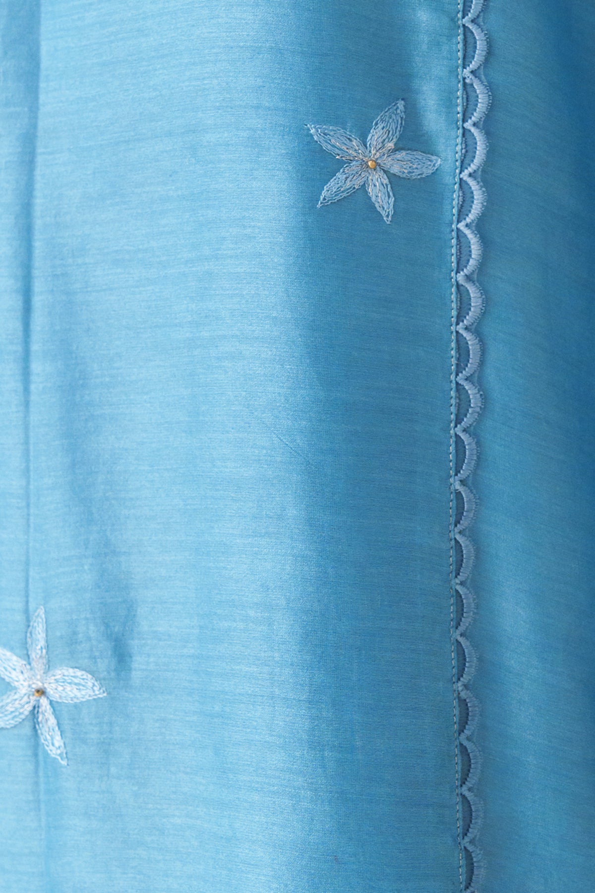 Blue Floral Embroidery Ujjwala Kurta