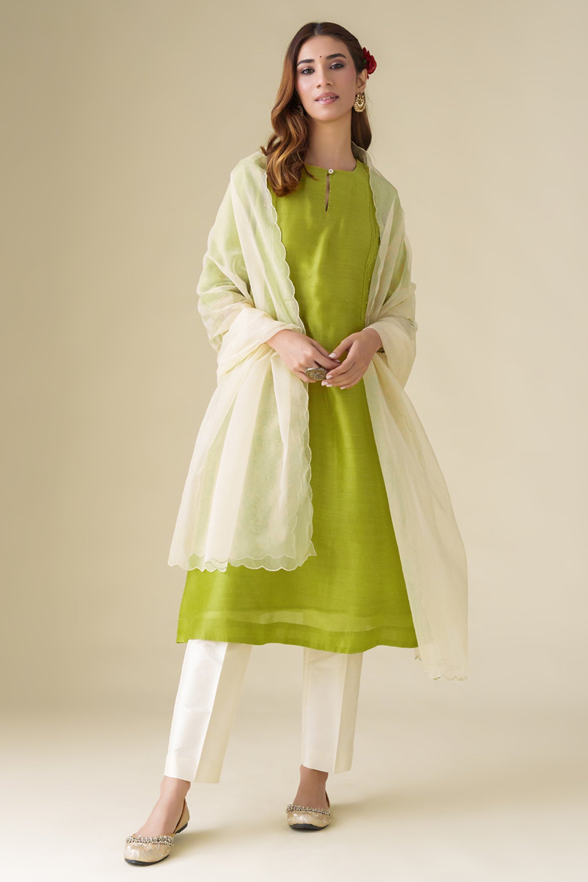 Lime Green Paavni Kurta Set