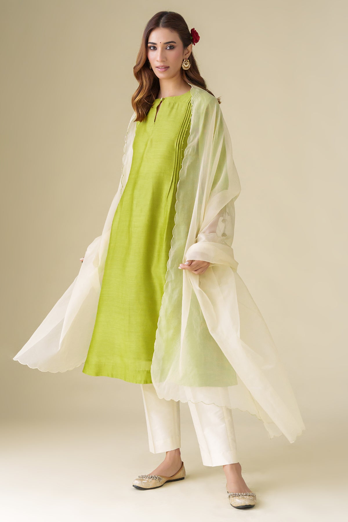 Lime Green Paavni Kurta Set