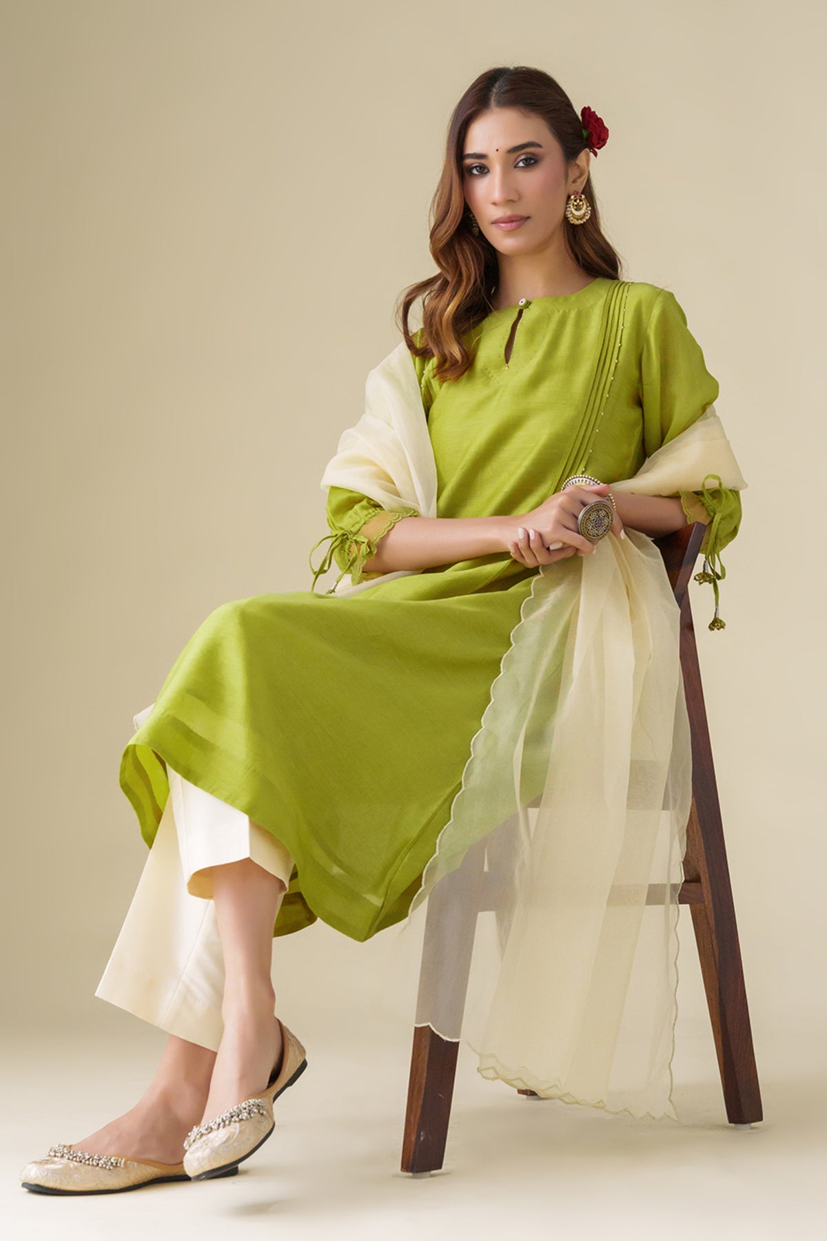 Lime Green Paavni Kurta Set