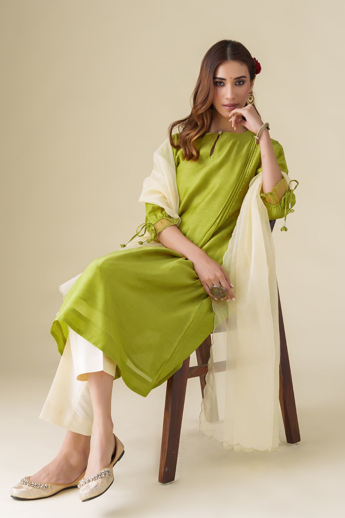 Lime Green Paavni Kurta Set