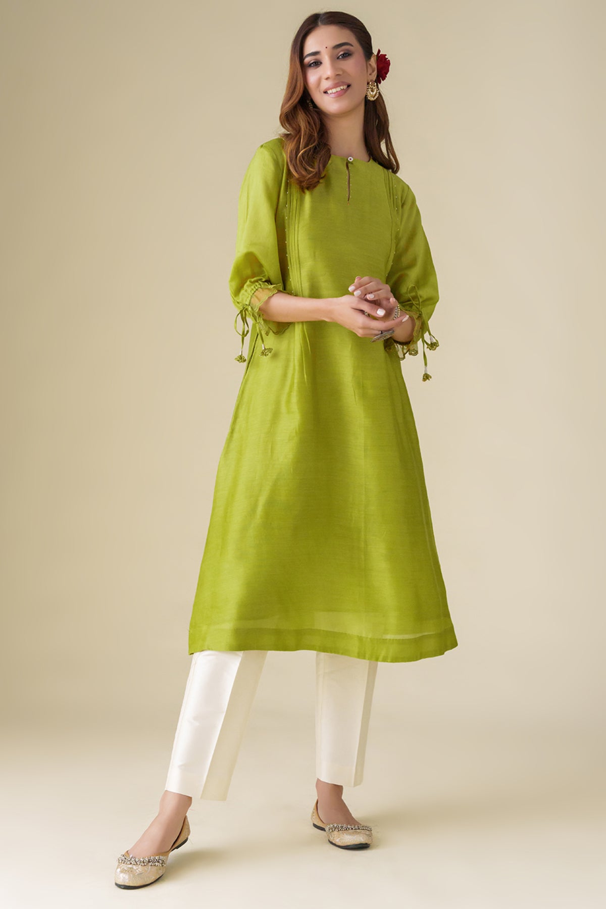 Lime Green Paavni Kurta Set