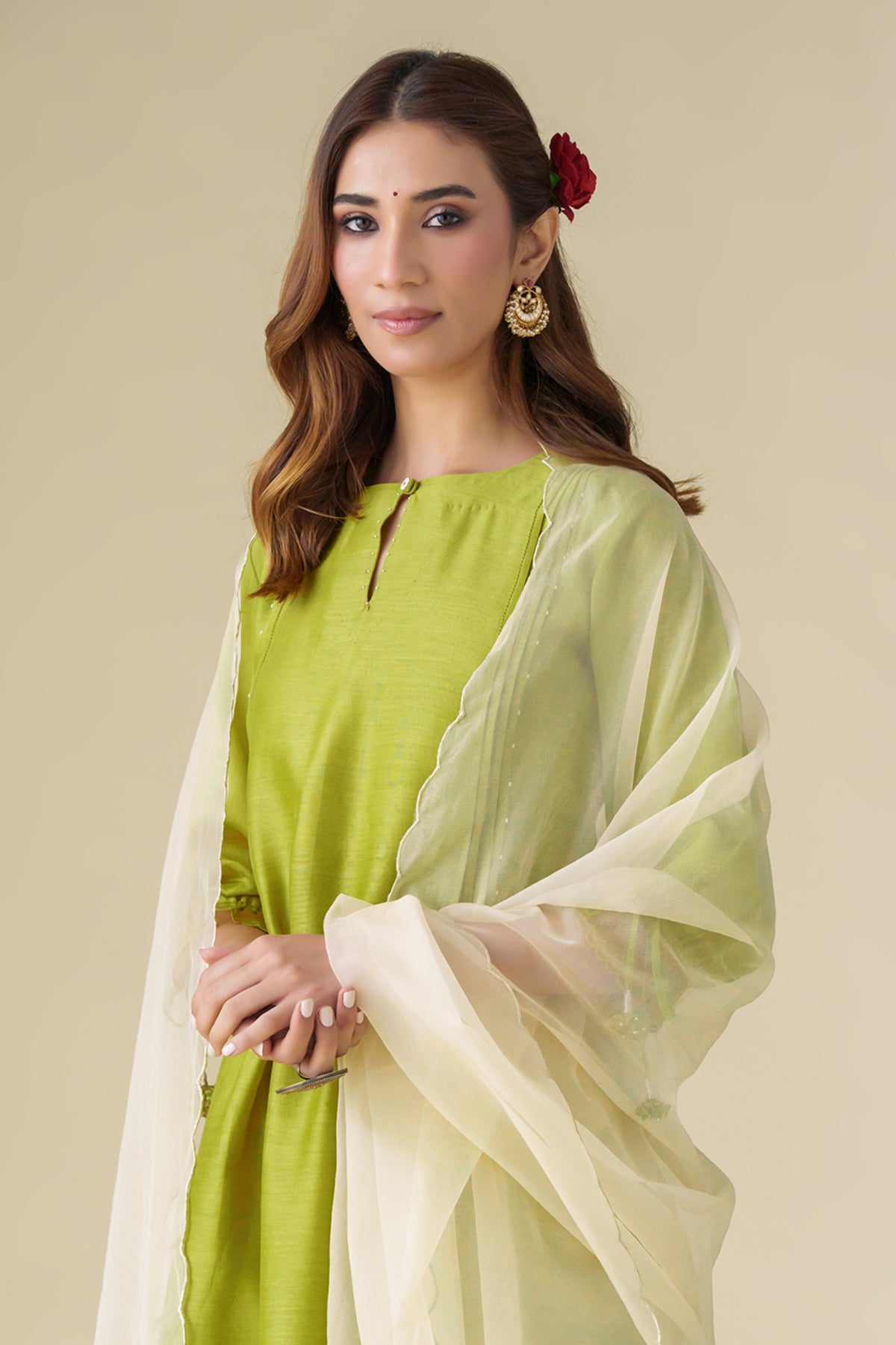 Lime Green Paavni Kurta Set