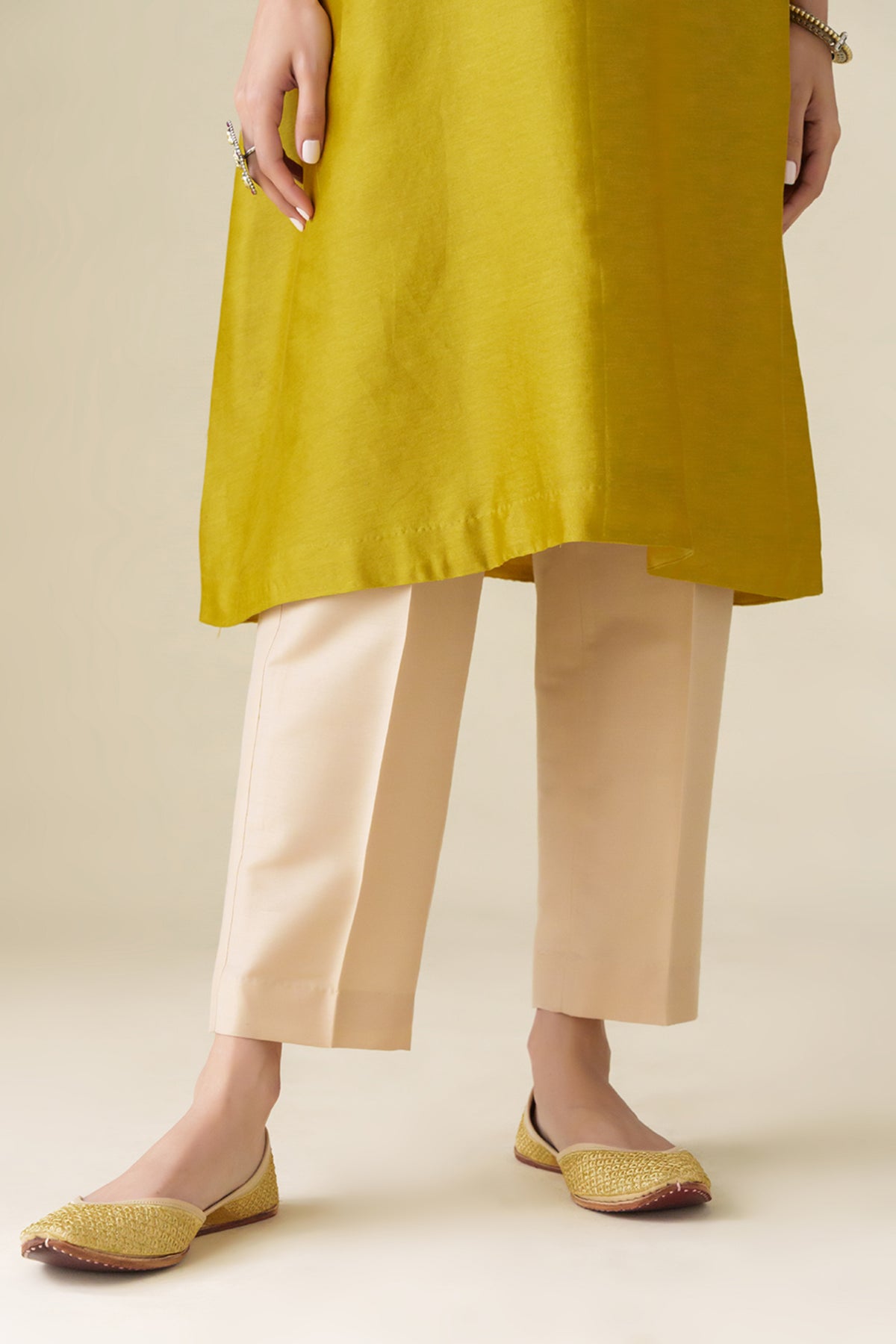 Mustard Floral Sarang Kurta Set