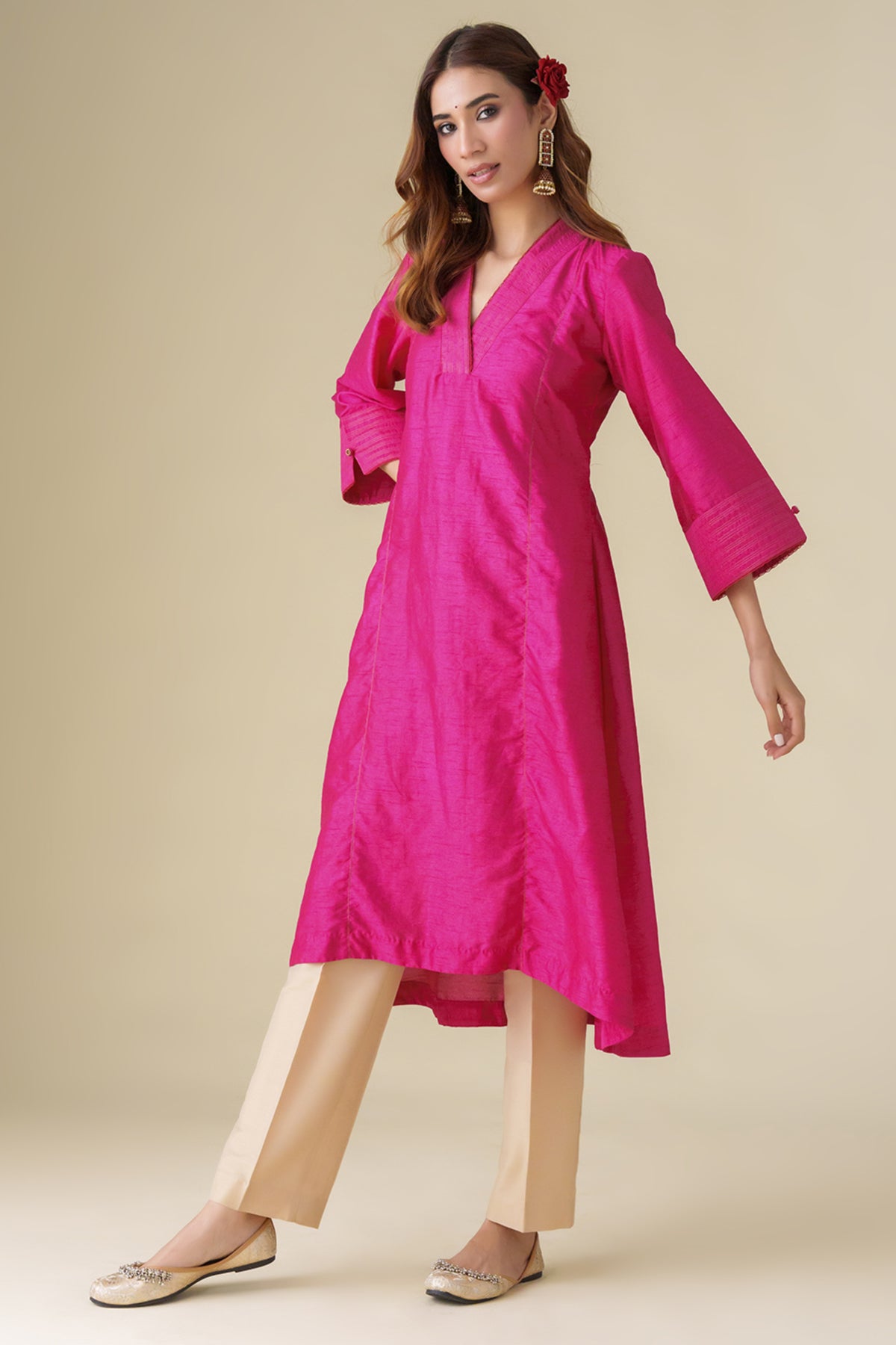 Magenta Kamala Kurta