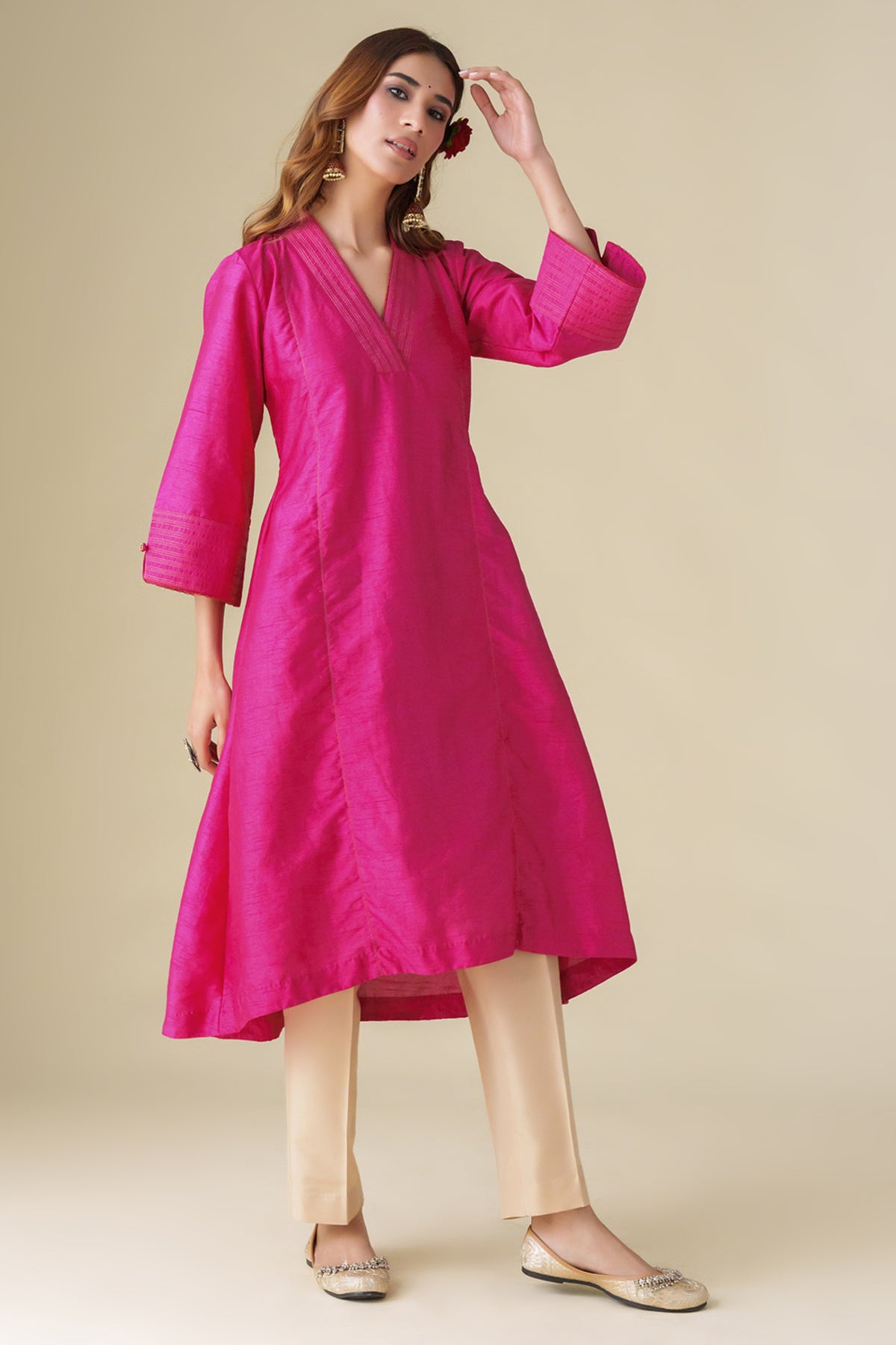 Magenta Kamala Kurta