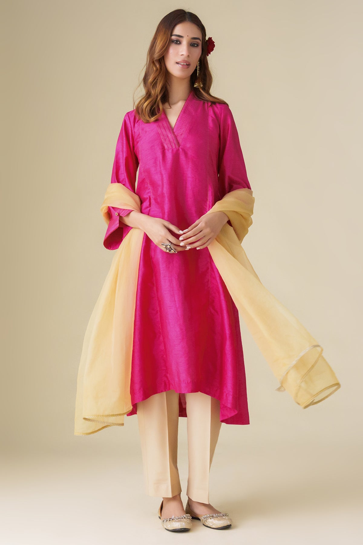 Magenta Kamala Kurta Set