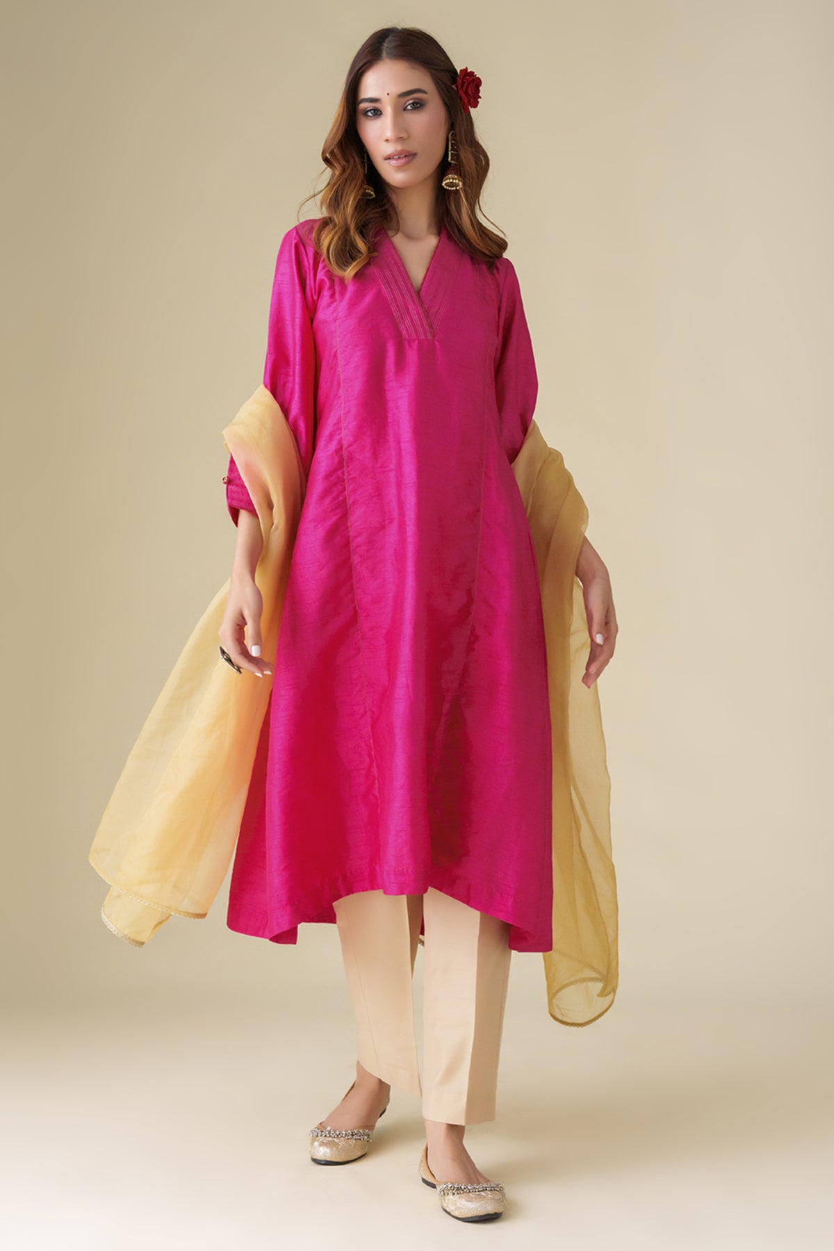 Magenta Kamala Kurta Set