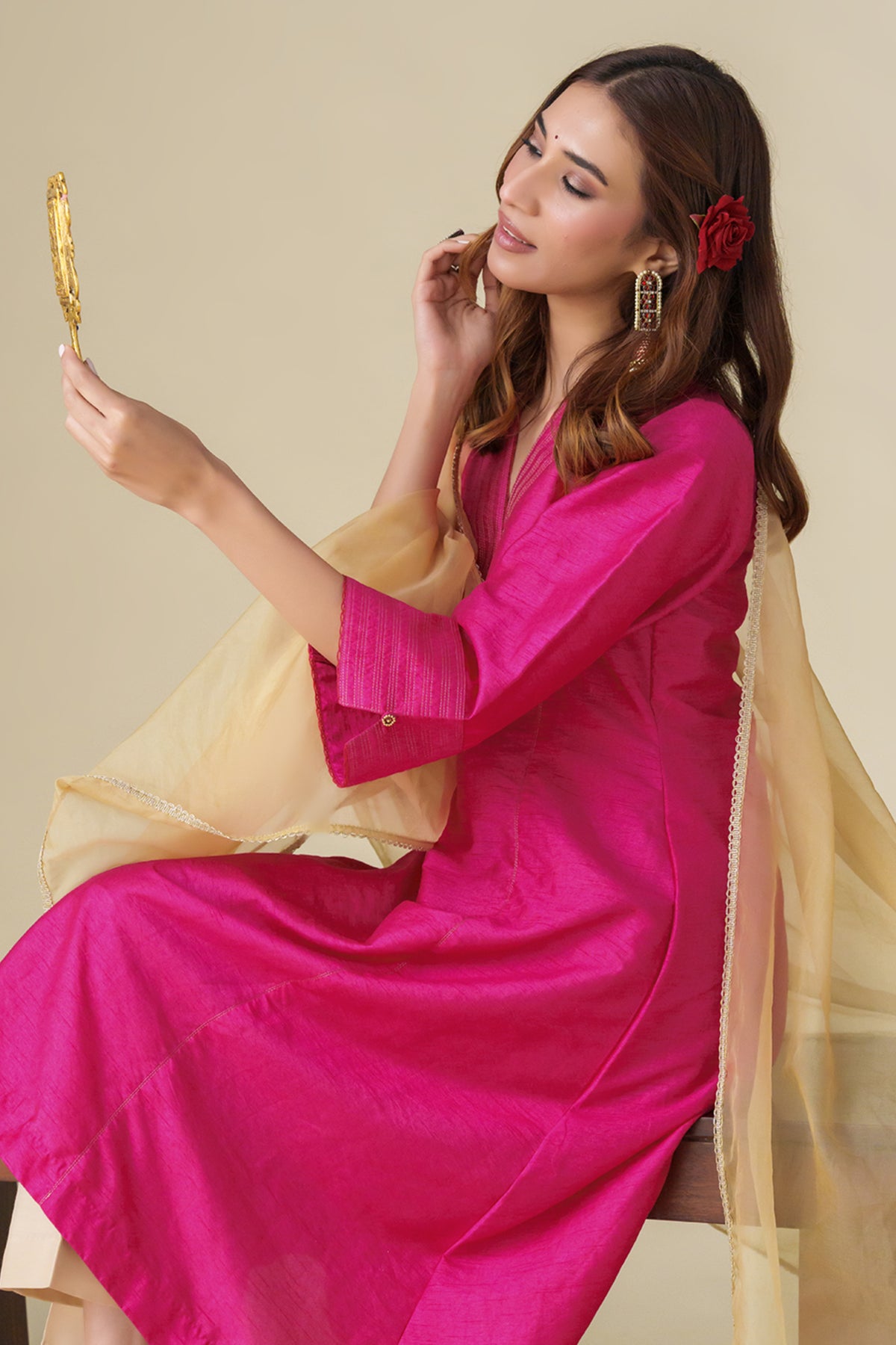 Magenta Kamala Kurta Set