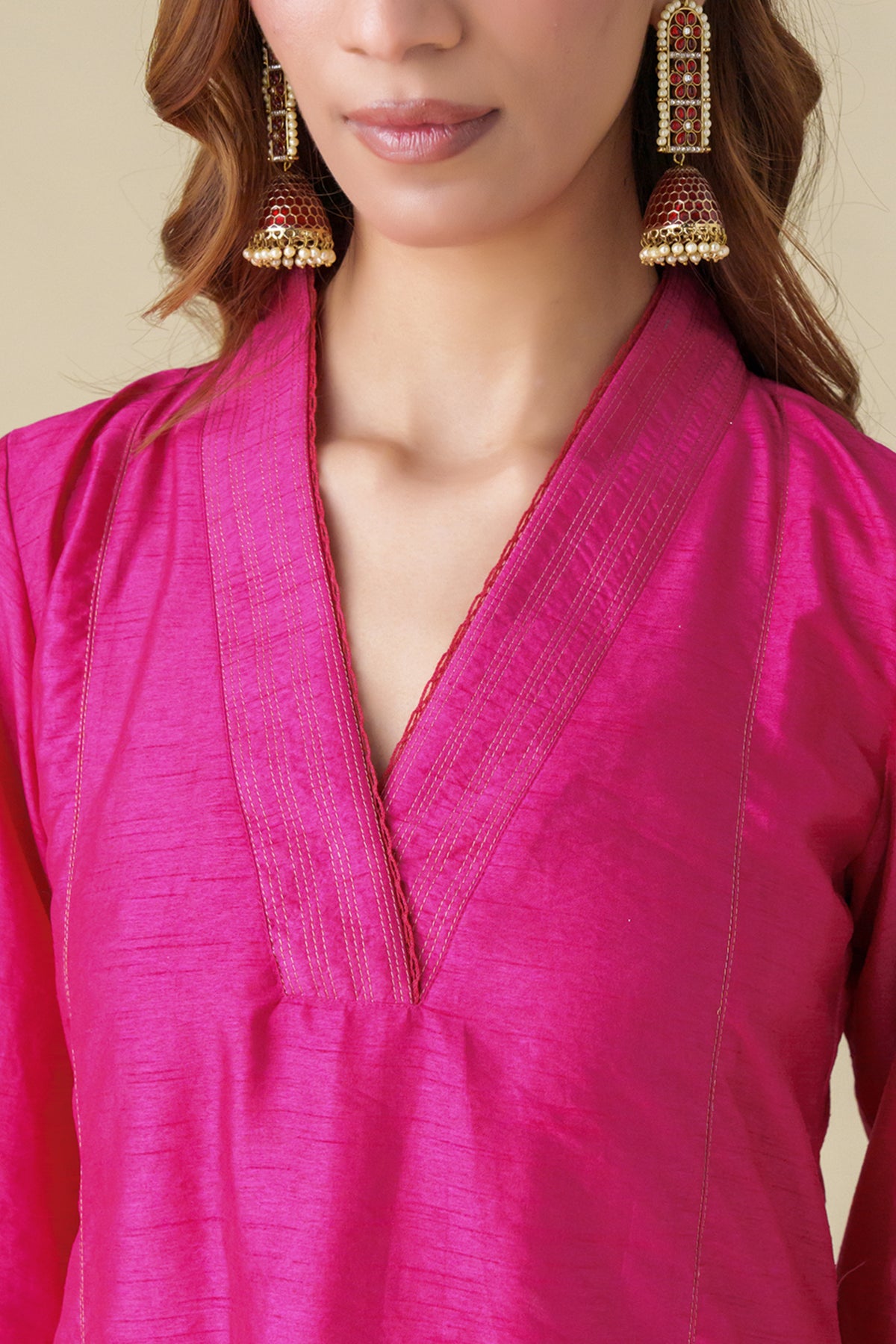 Magenta Kamala Kurta